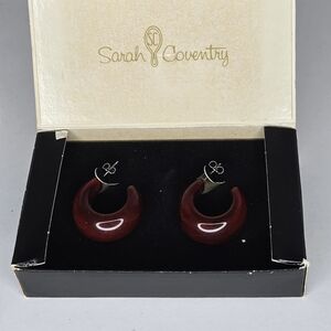 Vintage Sarah Coventry Redish/Brownish Pierced Earrings